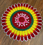 Large Floral Rangoli Floor Mat