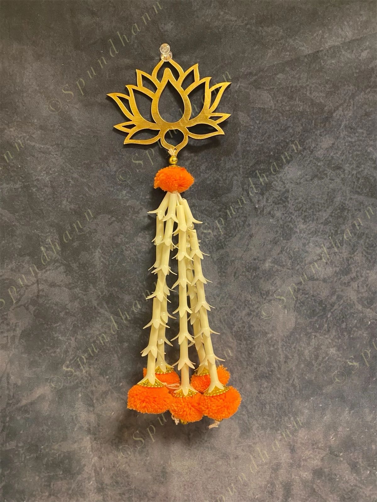 Lotus Wall Dangler with Pom Pom and Rajnigandha