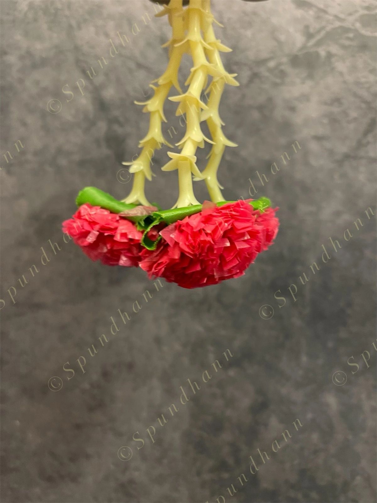 Hanging Lotus Tea Light Holder with Marigold Tassels