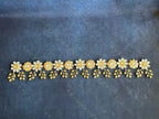 Foldable Metal & Gemstone Flower Leaves Toran