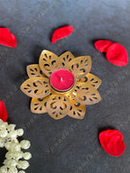 Cutwork Lotus Tea Light Holder