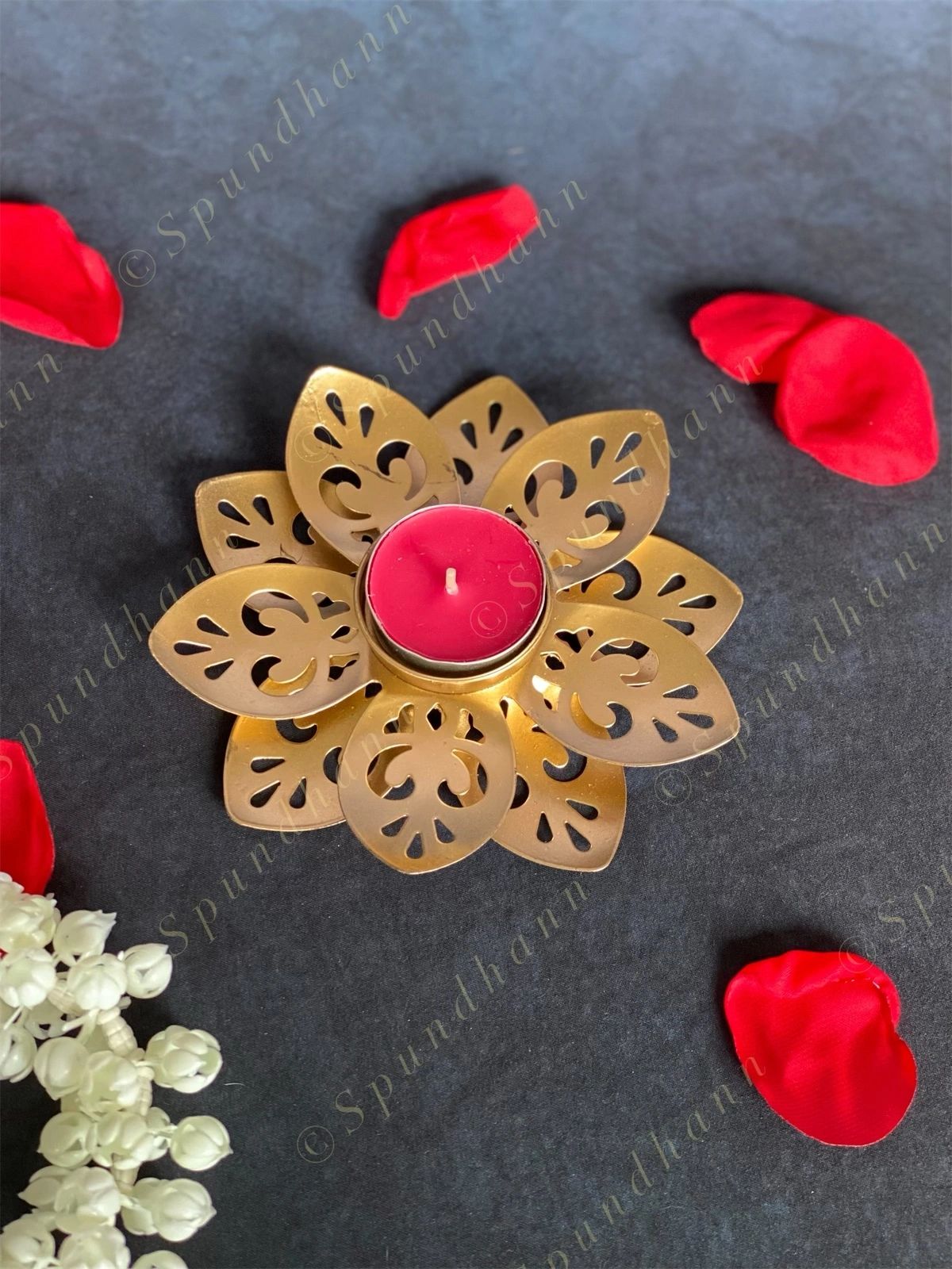 Cutwork Lotus Tea Light Holder