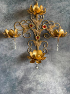 Lotus & Butterfly Wall Hanging Tea Light Wall Decor