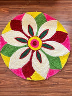 Floral Rangoli Floor Mat