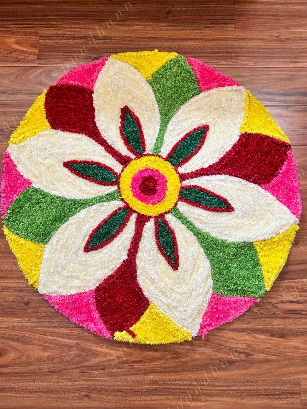 Floral Rangoli Floor Mat