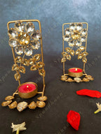 White Studded Tea Light Stand