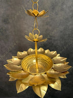 Hanging Sunflower Urli With Flower Chain