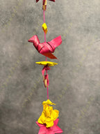 Eco Friendly Palm Leaves String With Parrots and Flowers