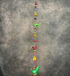 Eco Friendly Palm Leaves String With Parrots and Flowers