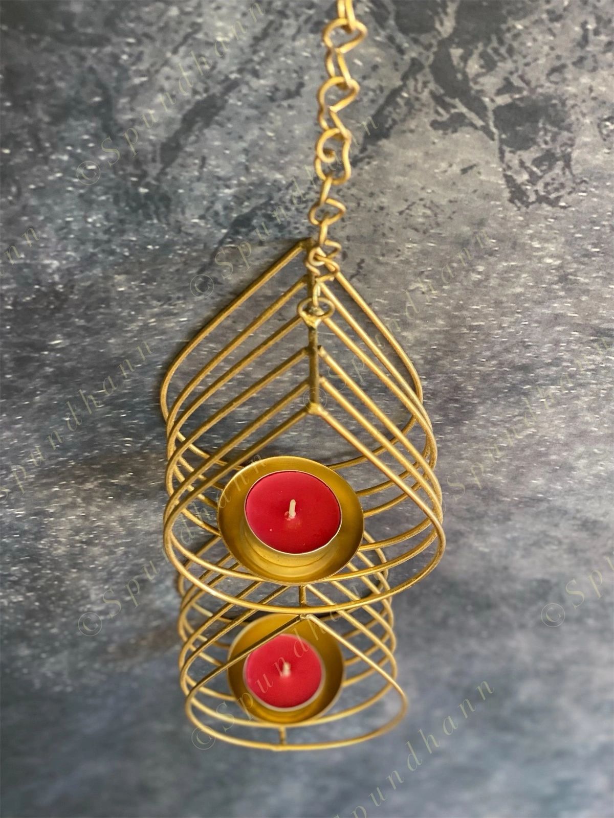2-Drop Line Hanging Tea Light Holders