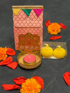 Gift Box with Shadow Tea light holder and Modak Candle