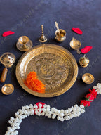 Lightweight Puja Aarti Thali Set (10 Pc set)