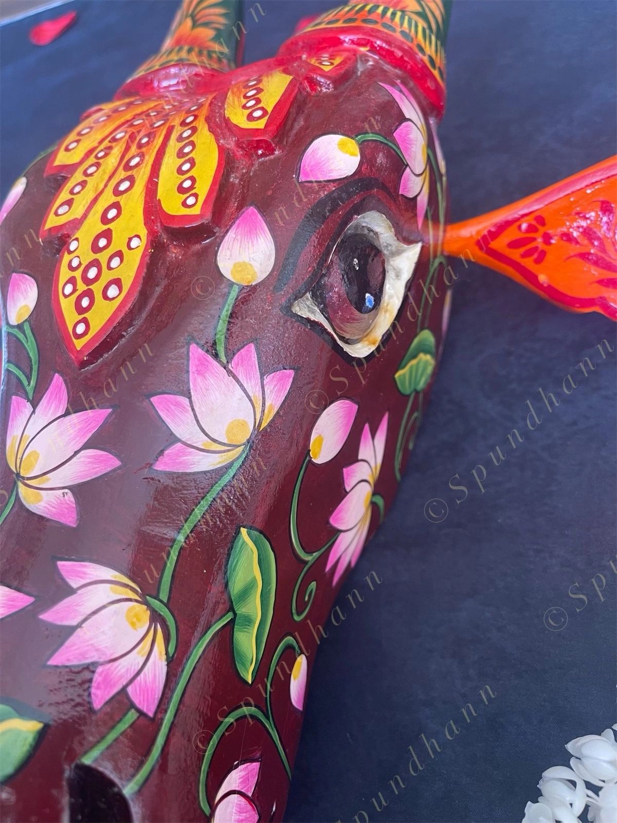 Rustic Nandi Cow Mask Wall Hanging Decor