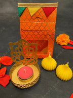 Gift Box with Shadow Tea light holder and Modak Candle
