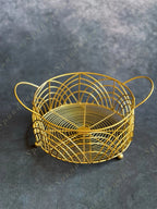 Golden Wire Fruit Basket
