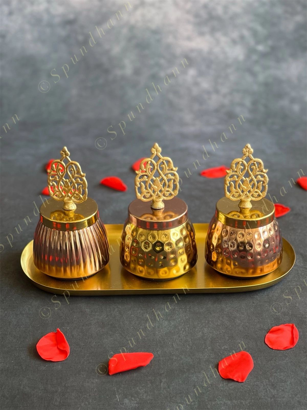 Small Canister with Decorative Taj Lid