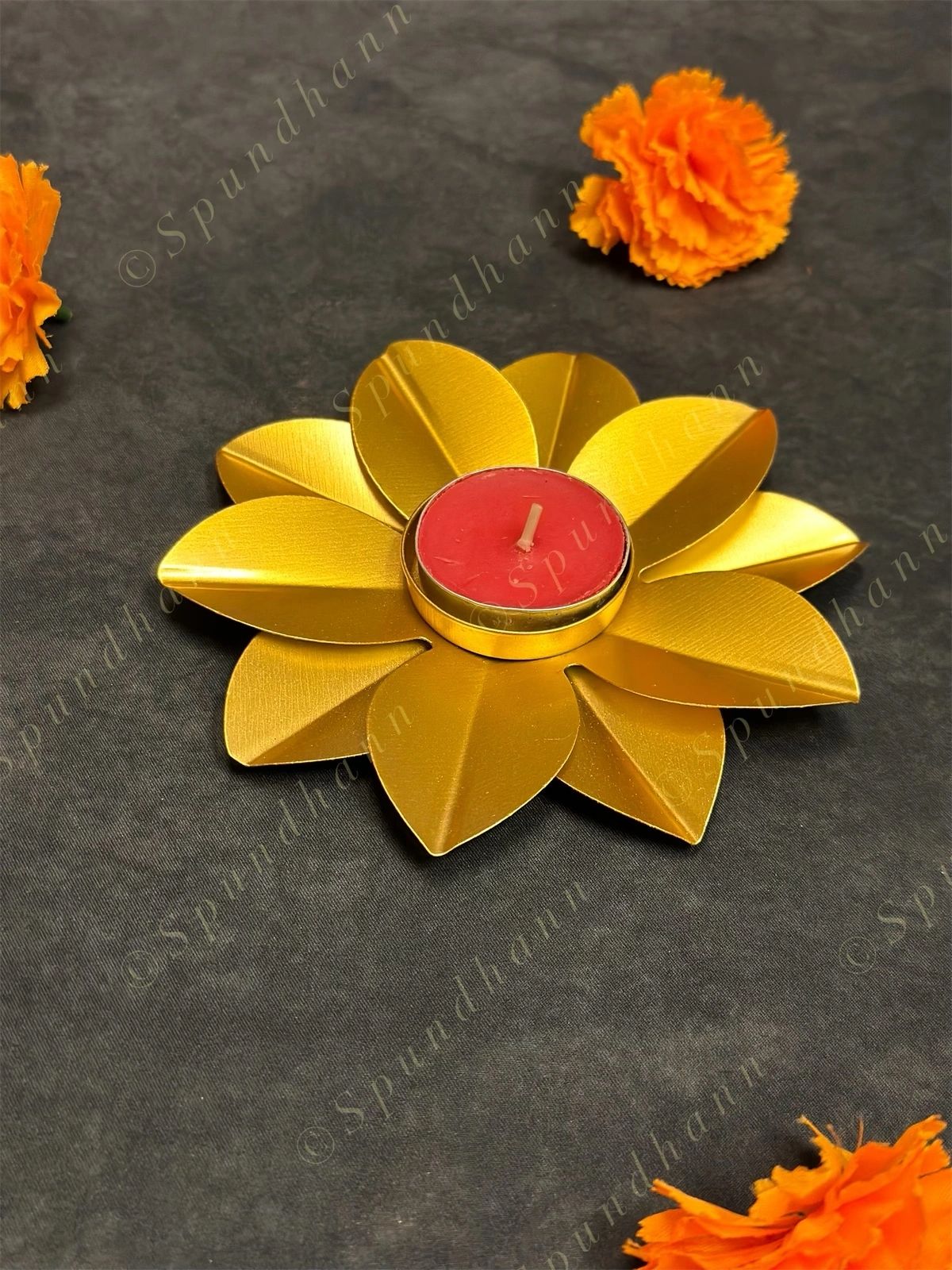 Line & Fold Lotus Tea Light Holder