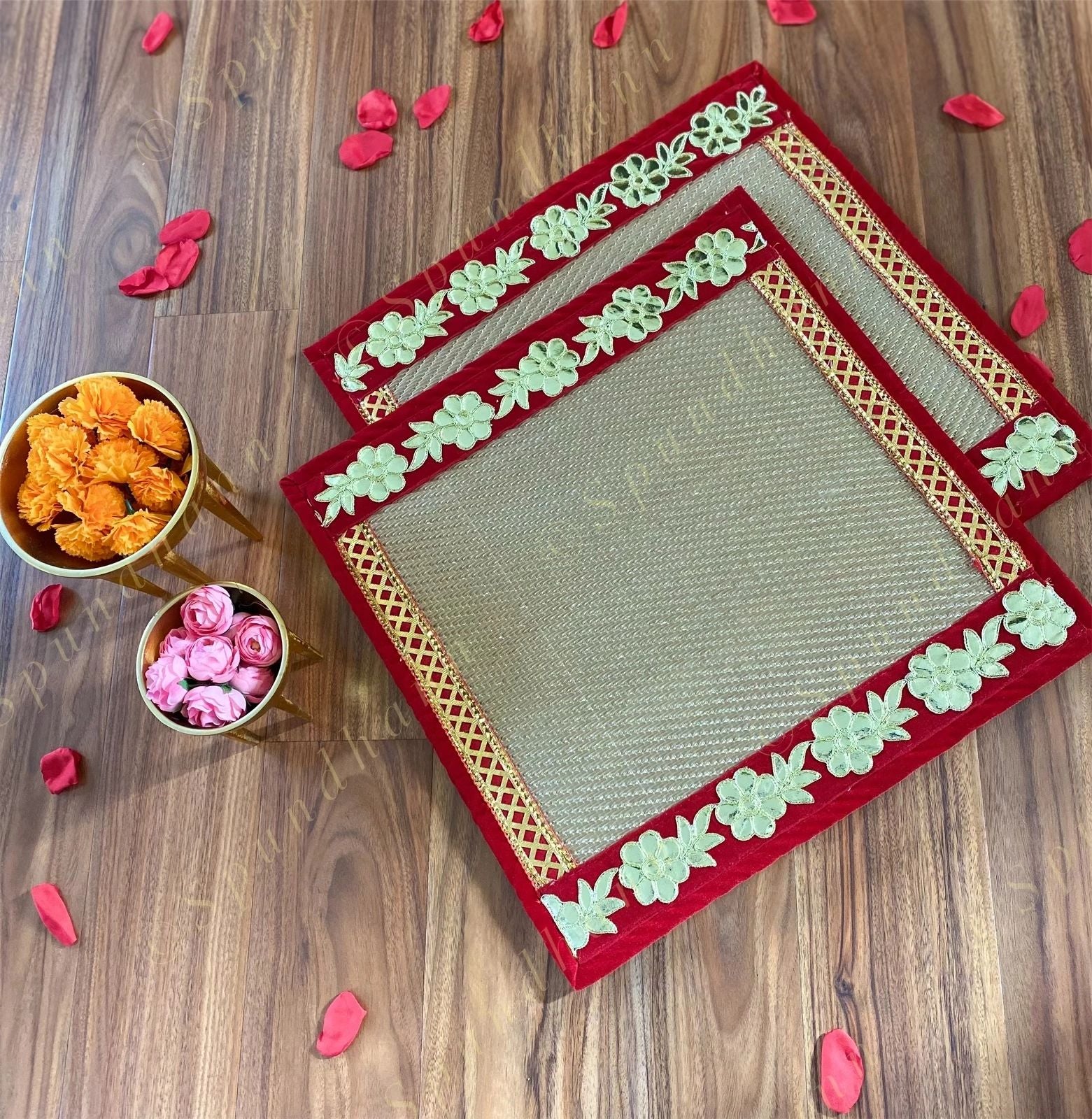 Square Asanas Chatai mat 24x 24 in