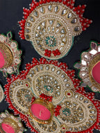 Kundan Rangoli Tea Light Holder Set