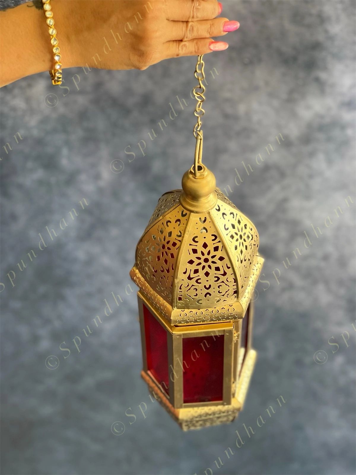 Antique Gold Handcrafted Lantern