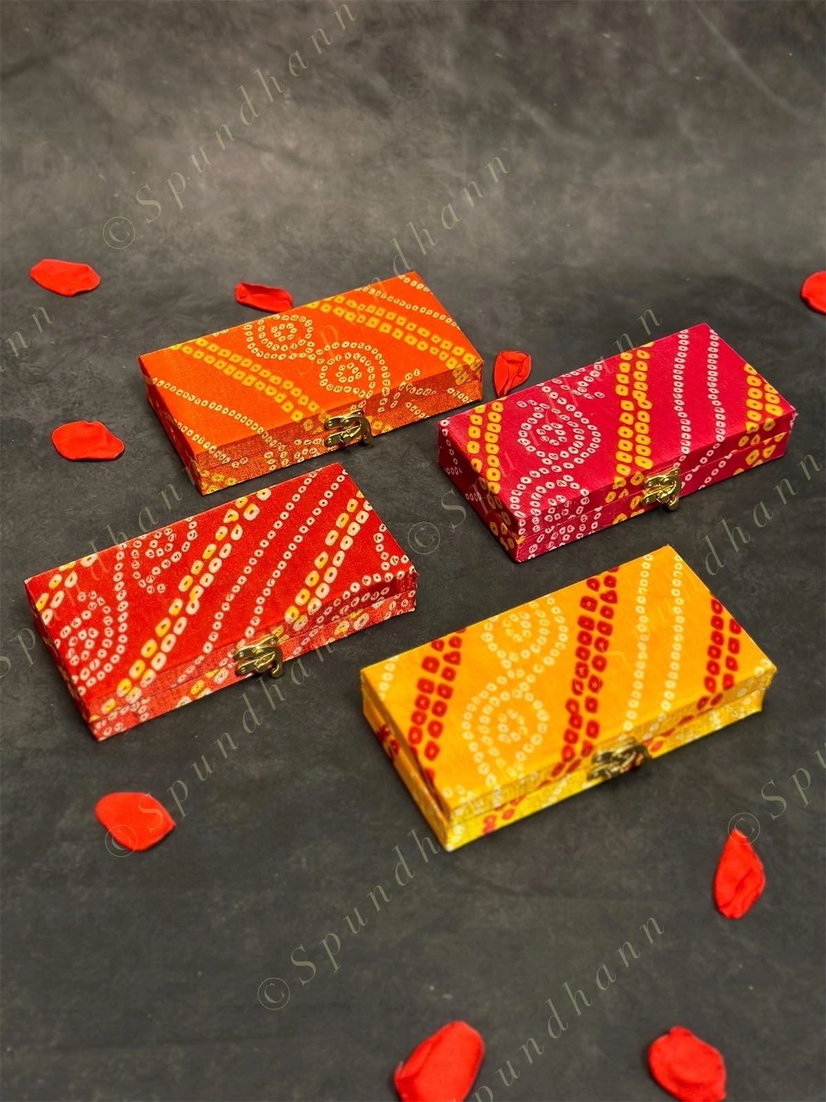 Rectangular Floral Bandhini Gift Box Only Duplicate