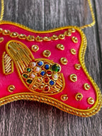 Embroidered Clutch Christmas Tree Ornament