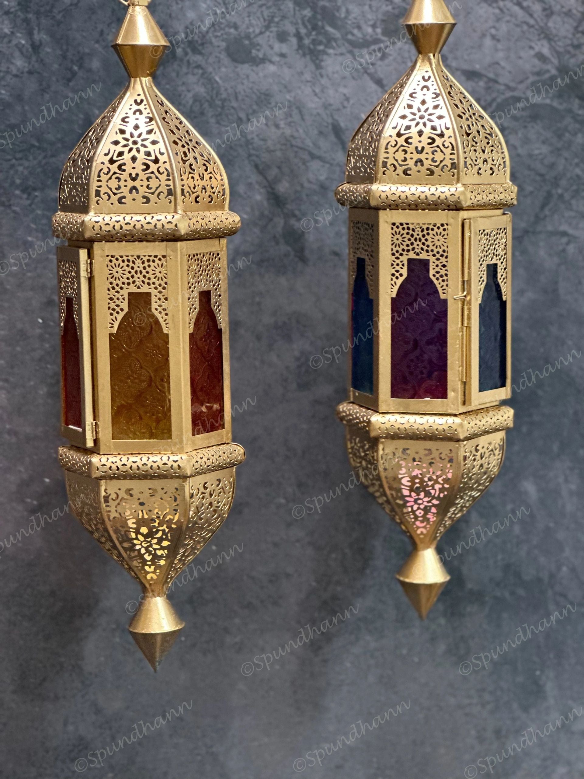 Stained Glass Double Color Lantern