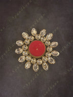 Oval Double White Studded Tea Light Holder