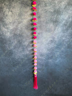 Pink Pom Pom, Gota & Tassel Dangler Pair