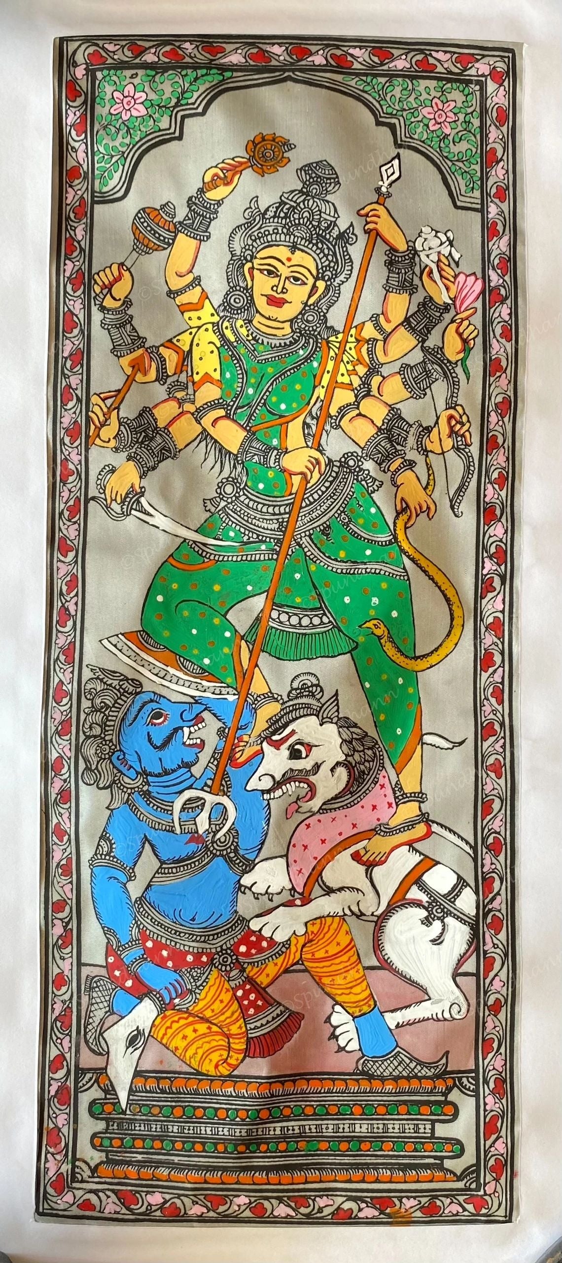Pattachitras Lord Buddha, Lord Hanuman, Ma Durga/Laxmi/Saraswati & Radha-Krishna