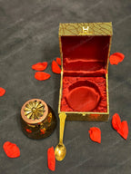 Hammered Small Canister with Decorative Box & Spoon