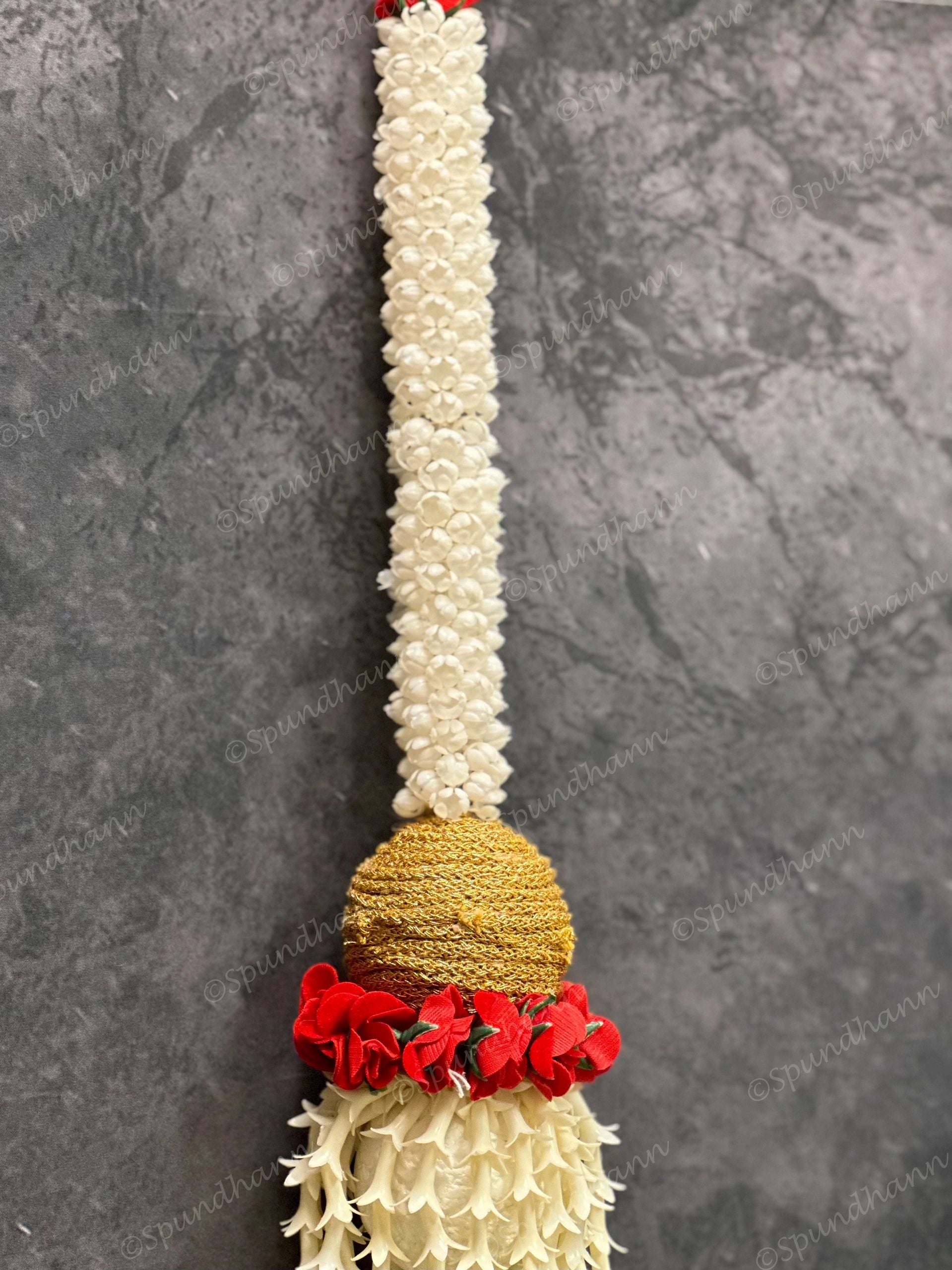 Mogra Rose Rajnigandha Dangler with Golden Ball
