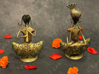 Musical Figurine Tea Light Holder Set of 2