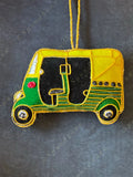 Embroidered Auto-Rickshaw Christmas Tree Ornament