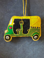 Embroidered Auto-Rickshaw Christmas Tree Ornament