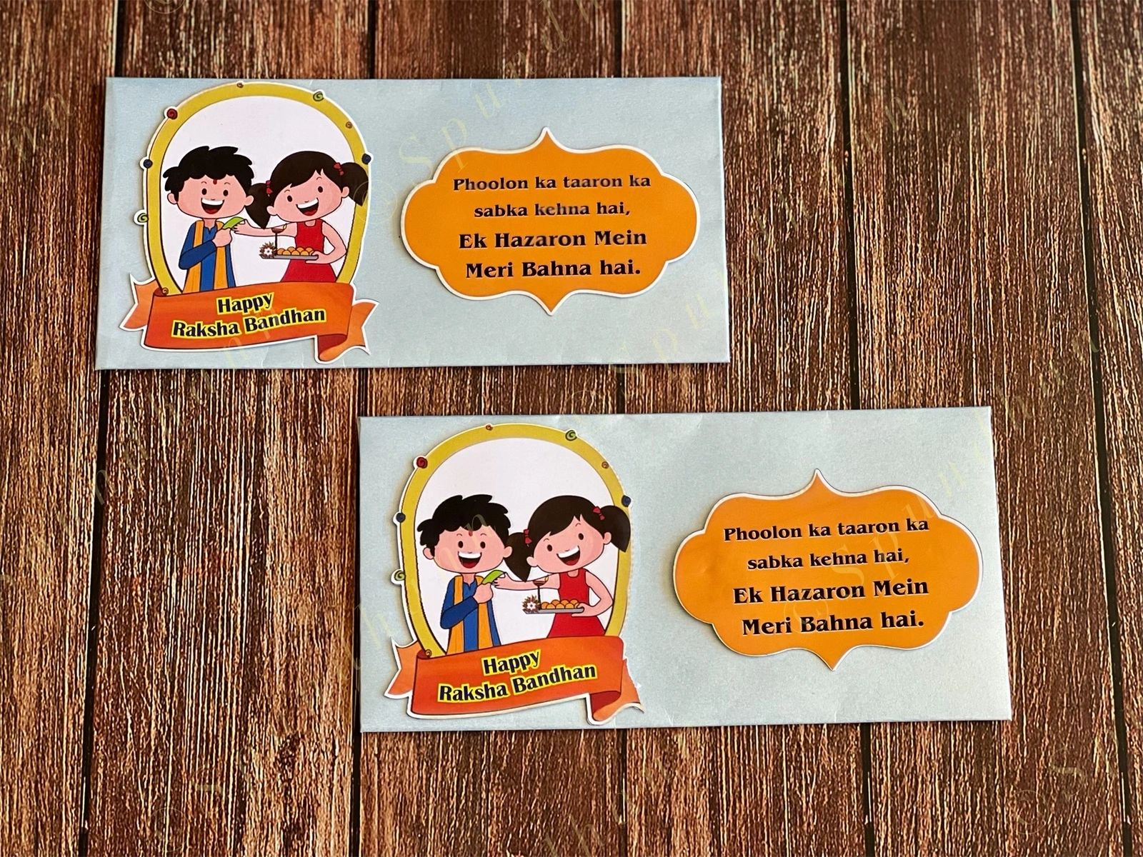 Rakhi Envelope in Grey Color
