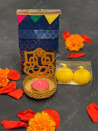 Gift Box with Shadow Tea light holder and Modak Candle