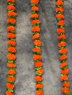 Decorative Marigold Flower Garland Strings - Set Of 2