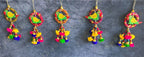 Small Wooden Parrot & Pom Pom Dangler