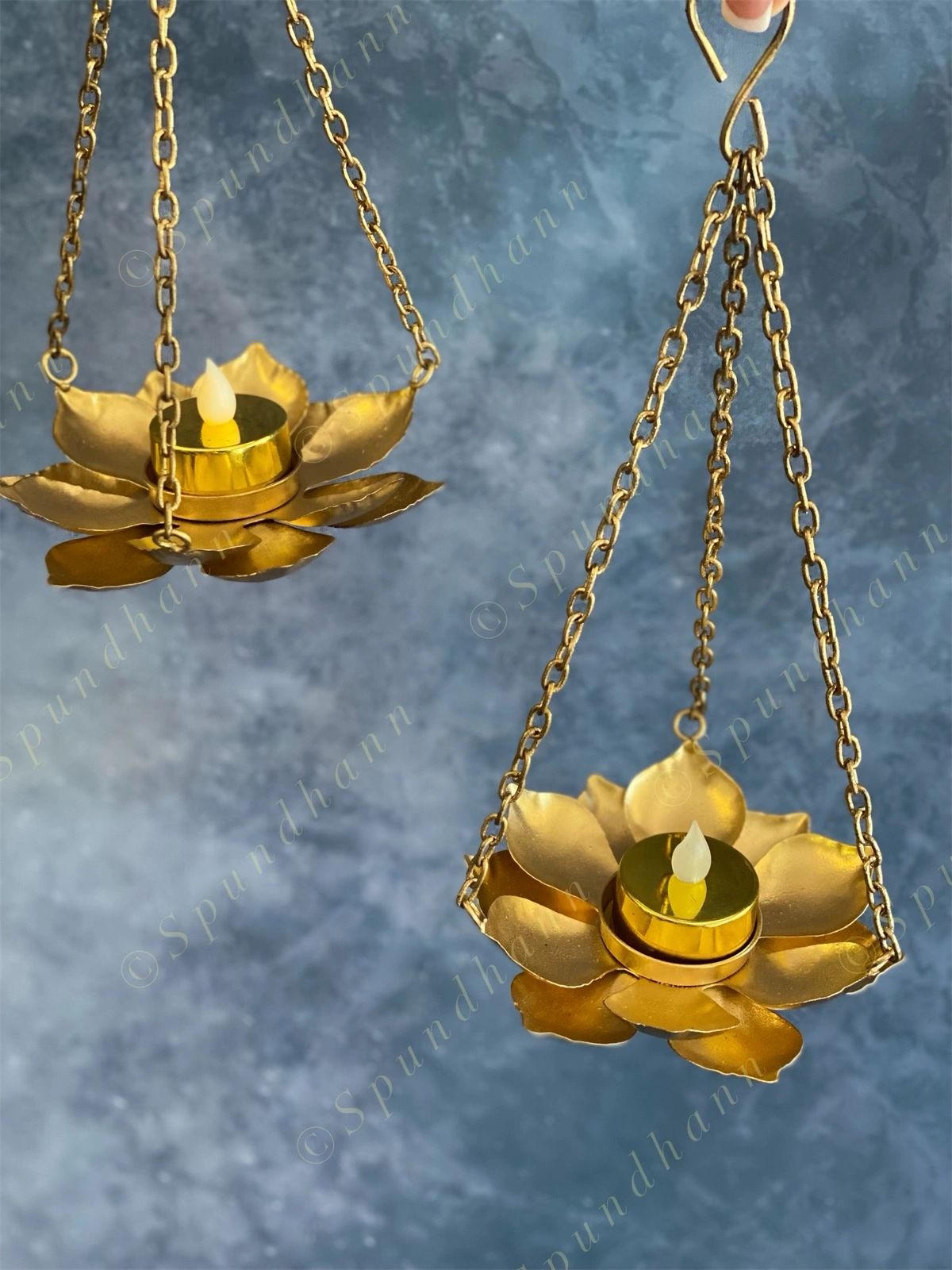 Lotus Hanging Tea Light Holder