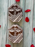 Tribal Lady Wooden Block Wall Hanging Decor