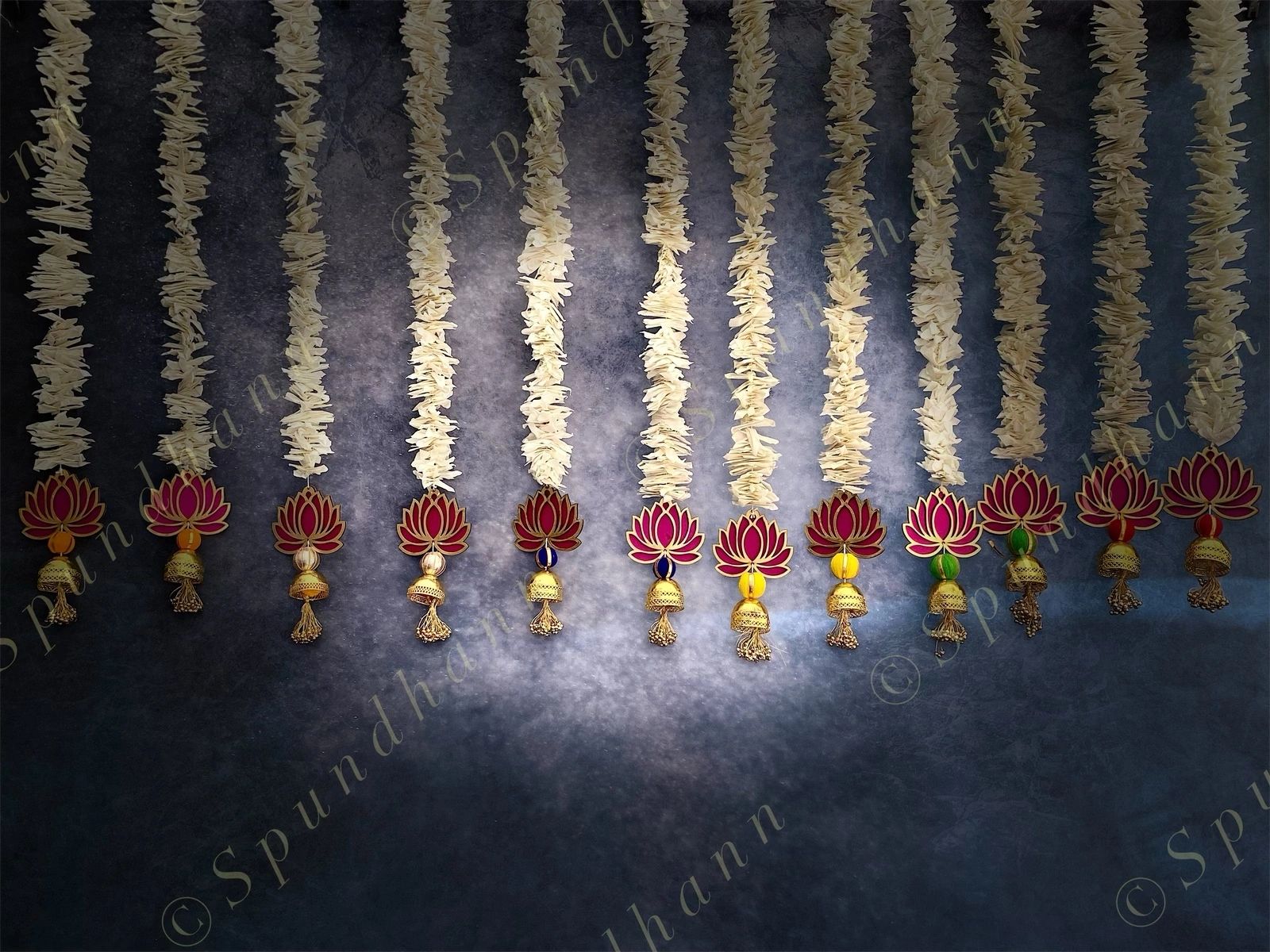 Chameli & Pink Lotus Tassel Dangler Set of 2