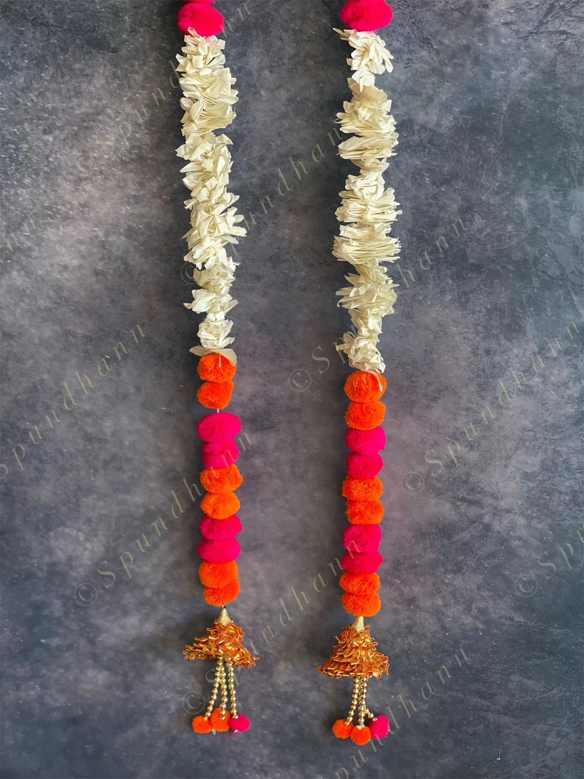 Chameli, Gota & Pom Pom Dangler Set of 2