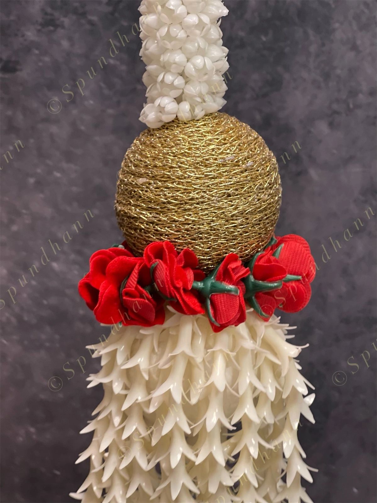 Mogra Rose Rajnigandha Dangler with Golden Ball