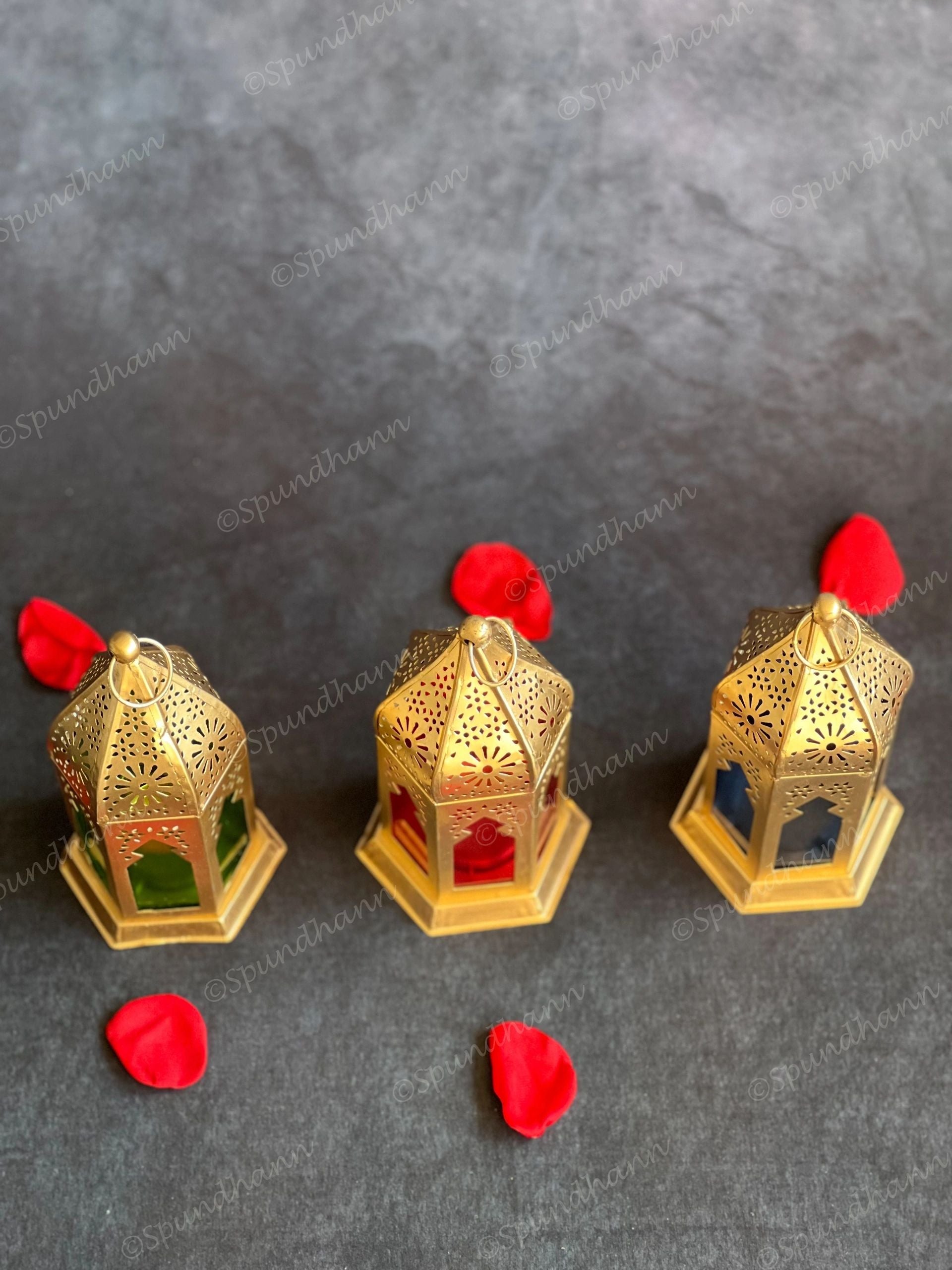 Stained Glass Golden Lanterns