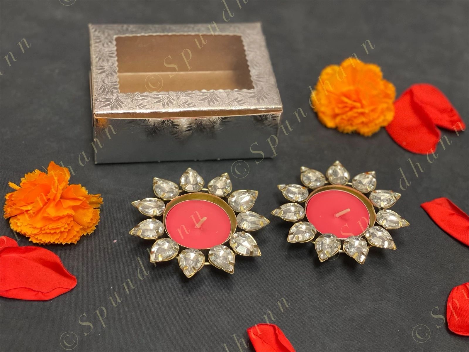 Paper Box with Studded Tea Light Holders