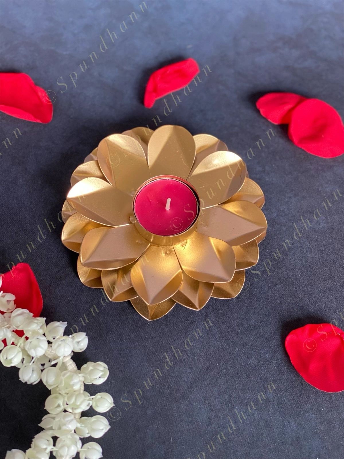 Triangle Lotus Tea Light Holder