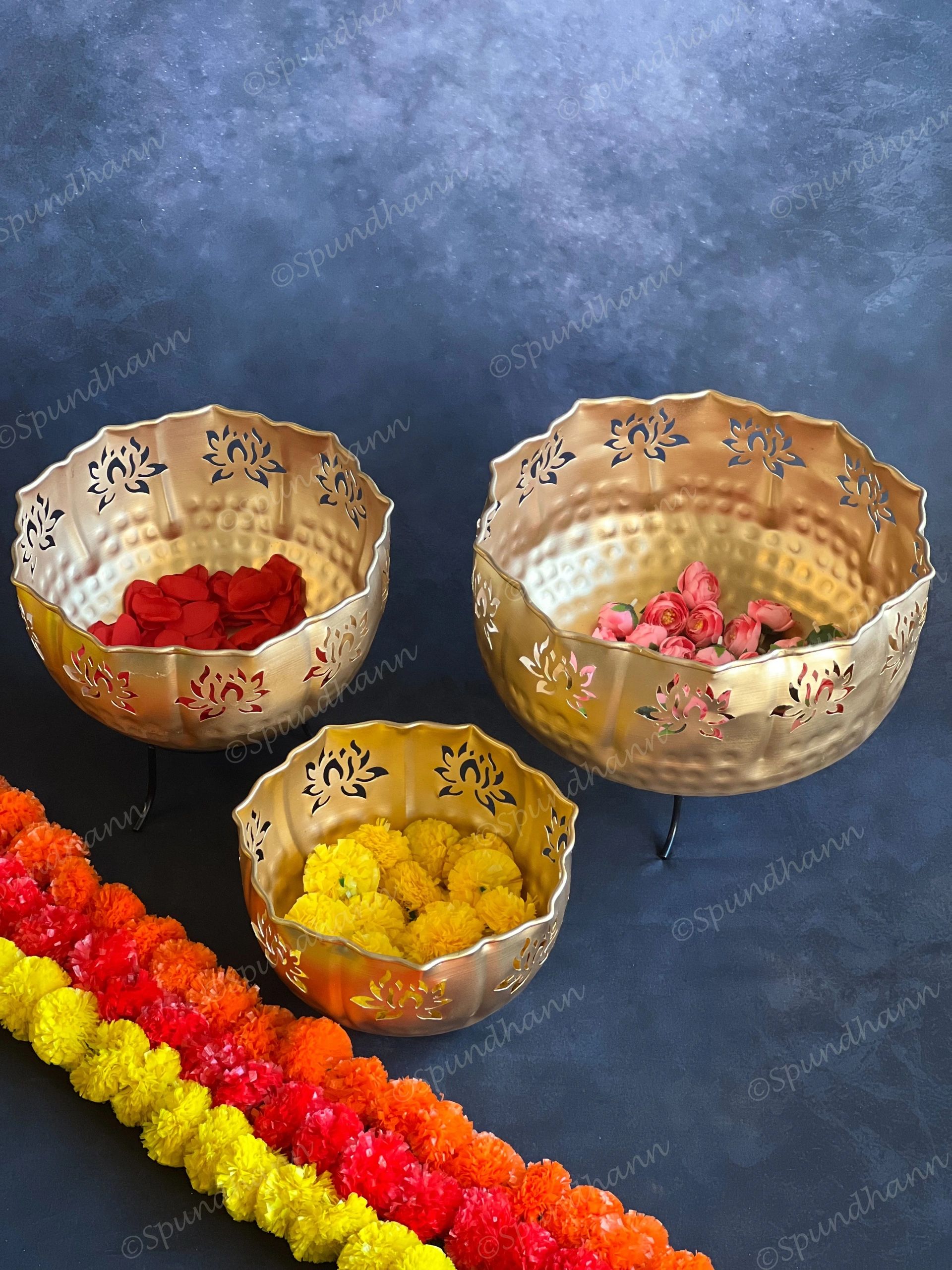 Beautiful Majestic Lotus Cutwork Urli