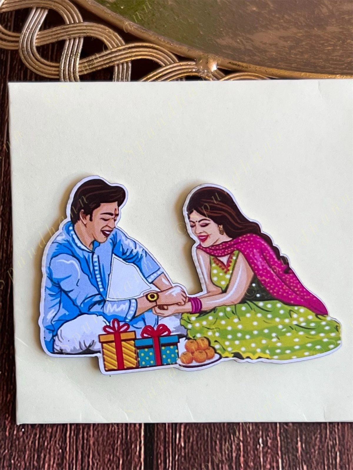 Rakhi Envelope in Cream Color