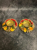Bangle With Pearl and Rose Tea light Holder Pack of 2